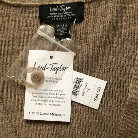 Merino wool cardigan sweater Size: XL,1X - Picture 2 of 4